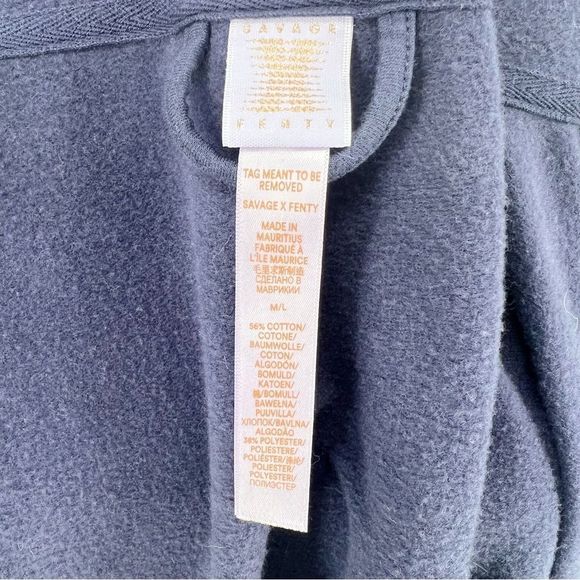 Savage x Fenty Forever Savage Short Robe Navy Sz M/L - Picture 6 of 7